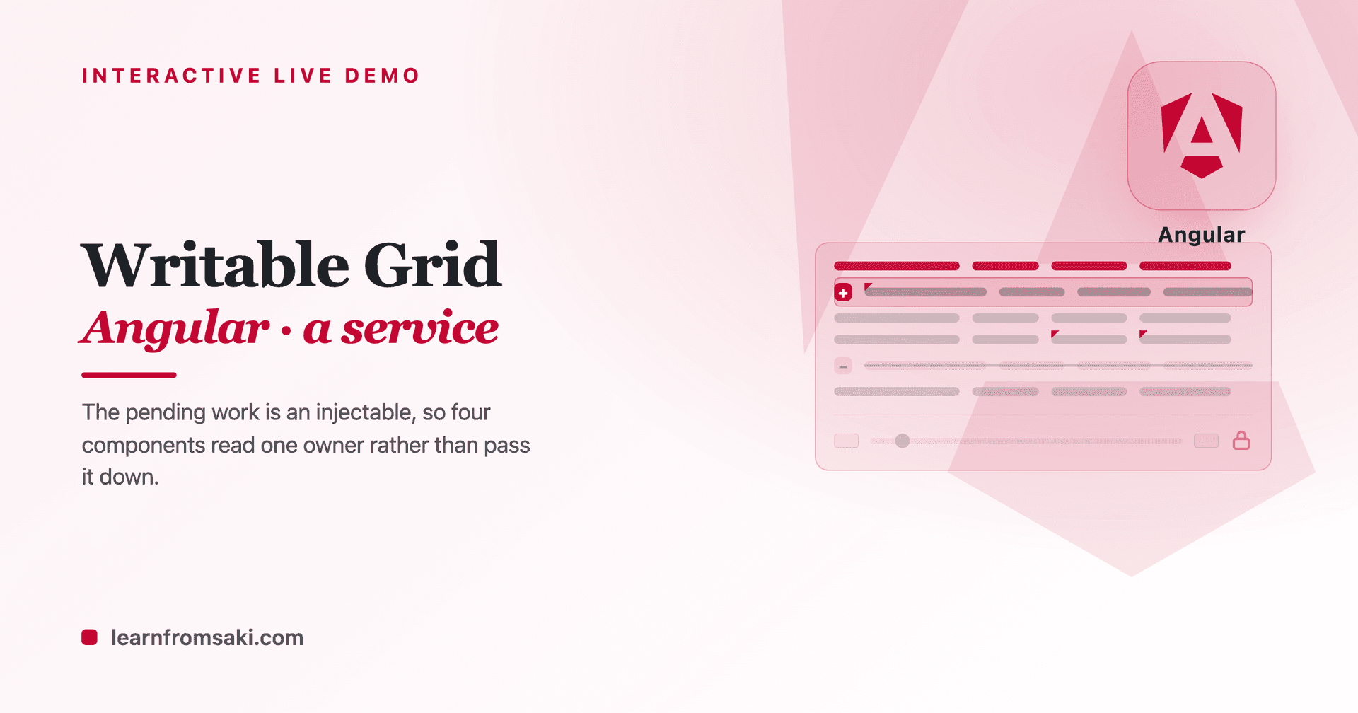 Writable Grid · Angular + TanStack