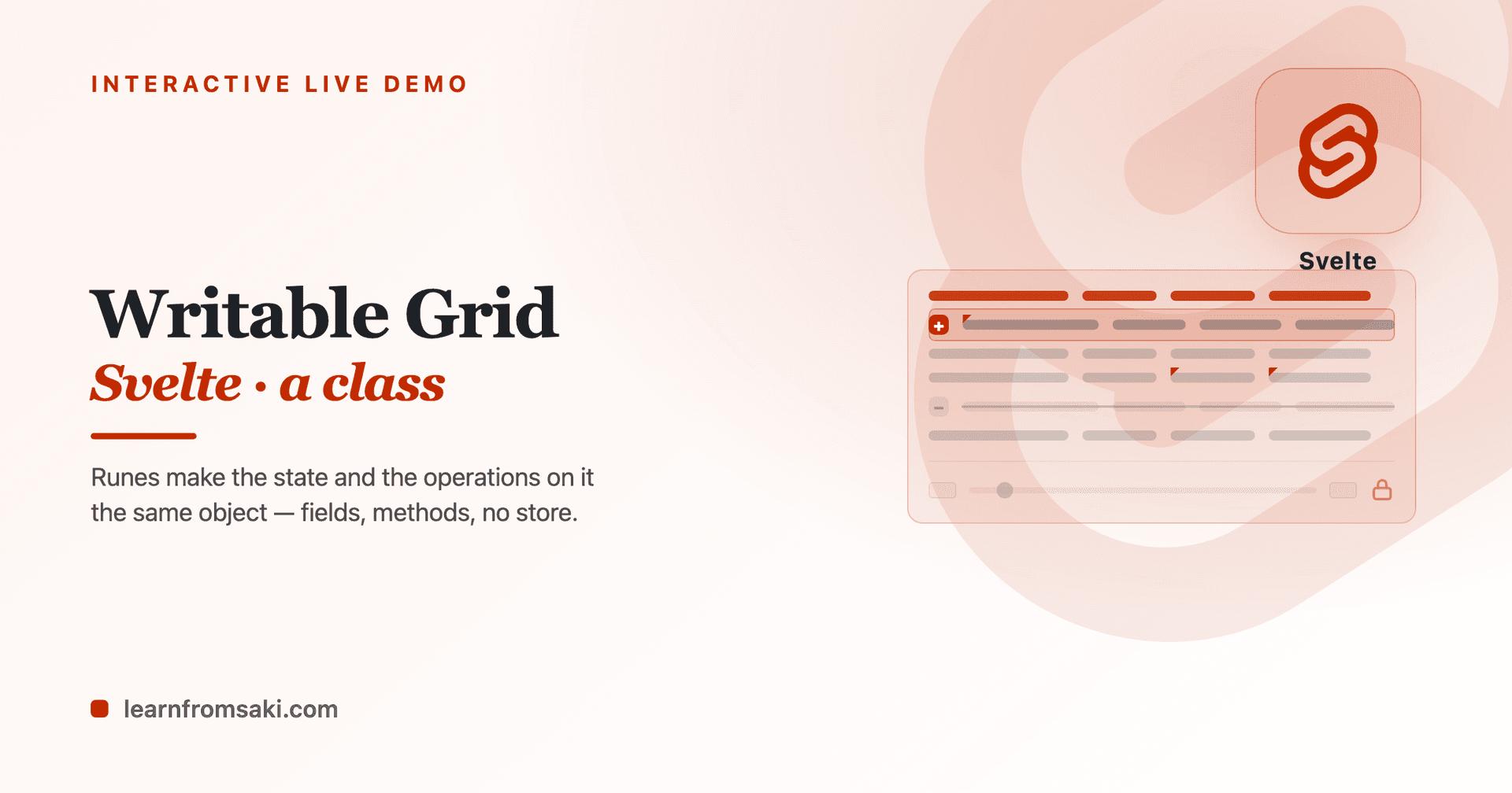 Writable Grid · Svelte + TanStack