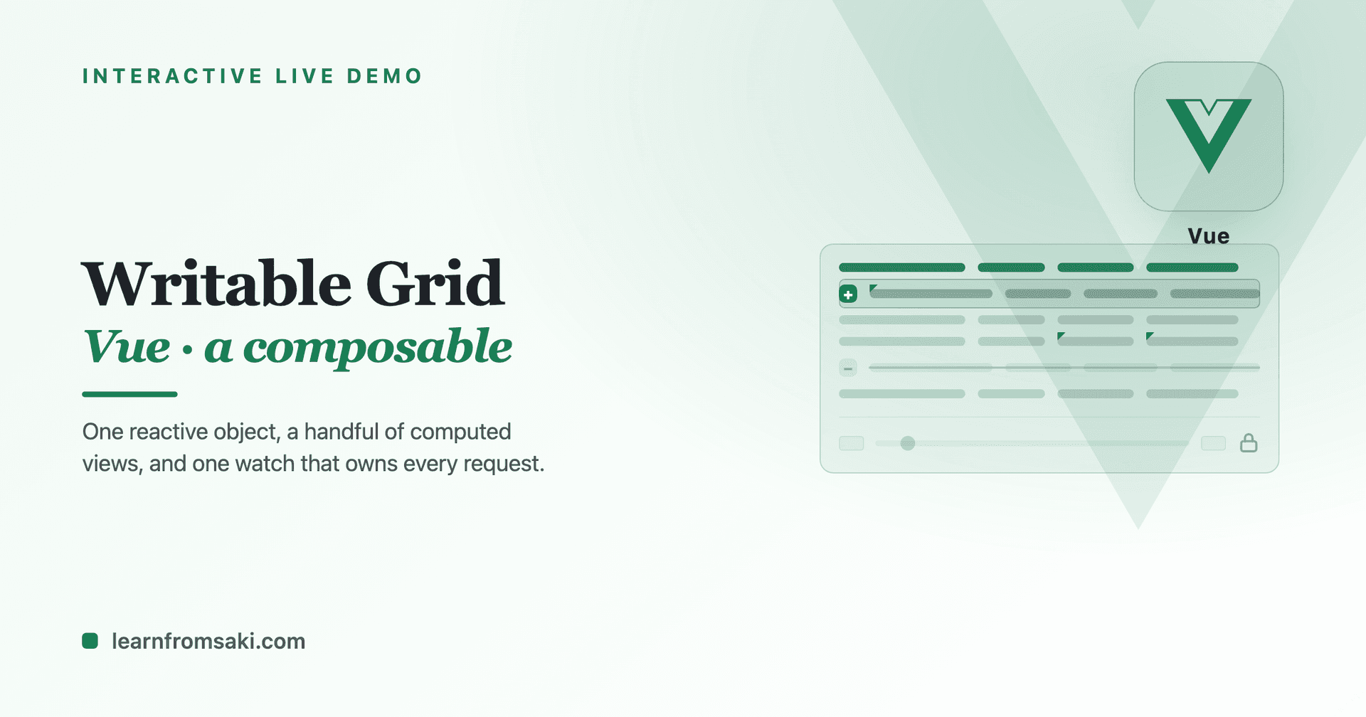 Writable Grid · Vue + TanStack